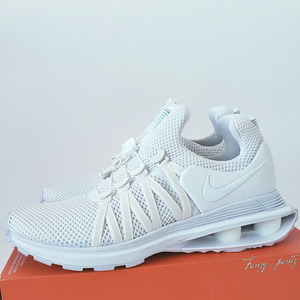 NEW Nike Shox Gravity AQ8554 sneaker triple white - Picture 2 of 6